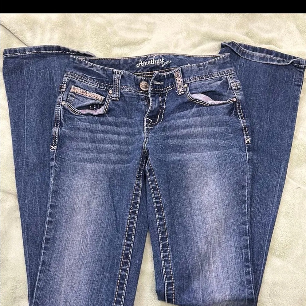 Amethyst Jeans Women's Dark Blue Flare Jeans